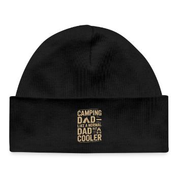 Dad Camping Casual and Stylish - Baby Organic Beanie - black - Front