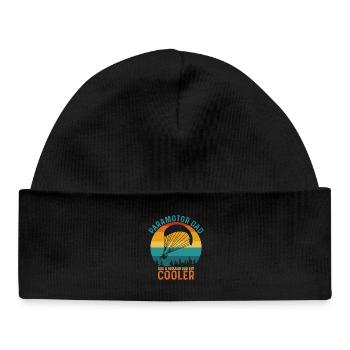 Design Parapente Dad Cool Retro - Bonnet bébé bio - noir - Devant