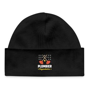 LEGENDARY PLUMBER - Baby Organic Beanie - black - Front