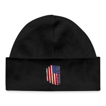 Drapeau des États-Unis, grunge vintage - Bonnet bébé bio - noir - Devant