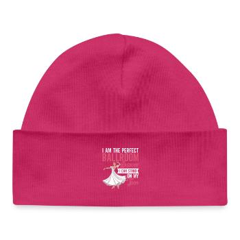 Règles de la danse de salon S’excuser d’abord - Bonnet bébé bio - hot pink - Devant