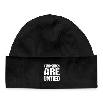 Your Shoes Are Untied - Baby Organic Beanie - black - Front