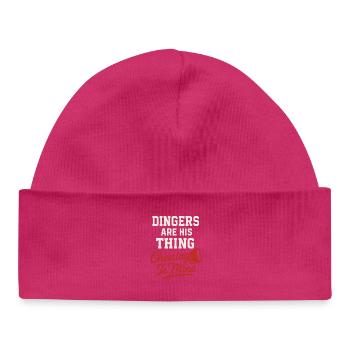 Garçon Maman Baseball Proter Fils Homerun Équipe de voyage - Bonnet bébé bio - hot pink - Devant