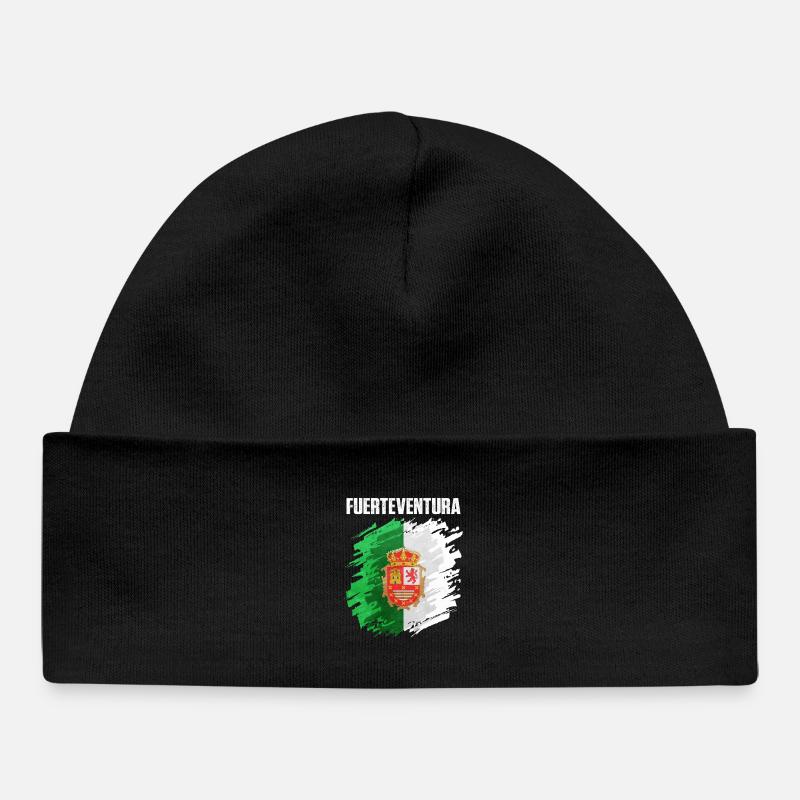 Conception du drapeau de Fuerteventura - Bonnet bébé bio - noir