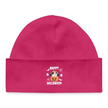Costume de chauve-souris citrouille d'Halloween pour vache - Bonnet bébé bio - hot pink - Devant