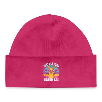 Cadeau de remise des diplômes de l'école primaire Lama Hasta La Vista - Bonnet bébé bio - hot pink - Devant