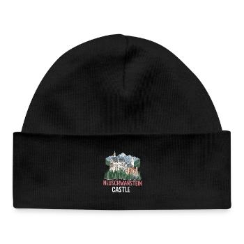 Château de Neuschwanstein - Bonnet bébé bio - noir - Devant