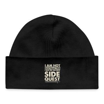 On An Epic Side Quest Not Distracted RPG Gamer - Baby Organic Beanie - black - Front