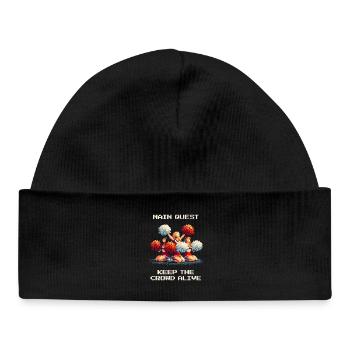 Main Quest: Keeping the Audience Awake | Cheerleading - Baby Organic Beanie - black - Front