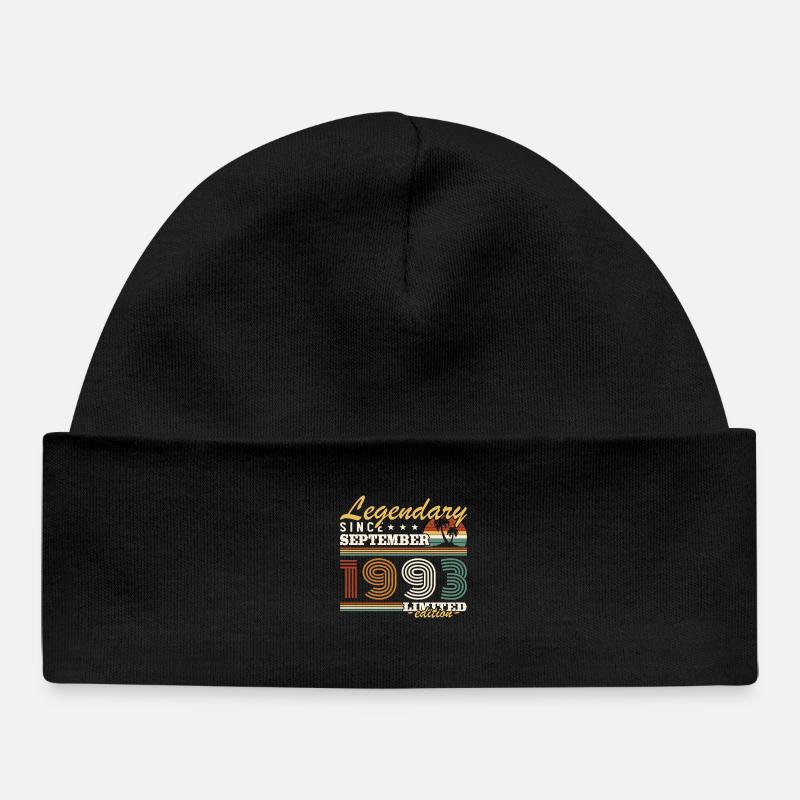 Septembre 1993 Vintage Cadeau Anniversaire - Bonnet bébé bio - noir