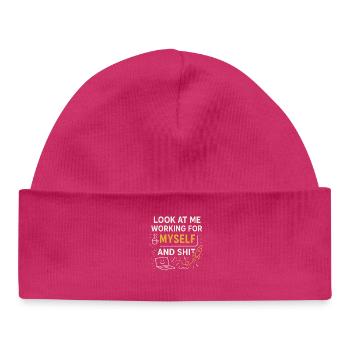 Regardez-moi travailler pour moi-même et - Bonnet bébé bio - hot pink - Devant