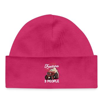 Tracteur Enfants Ferme Mode de vie - Bonnet bébé bio - hot pink - Devant