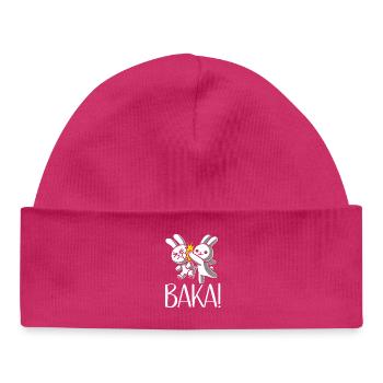 Get Out Unnecessary Social Contact Baka Anime - Baby Organic Beanie - hot pink - Front