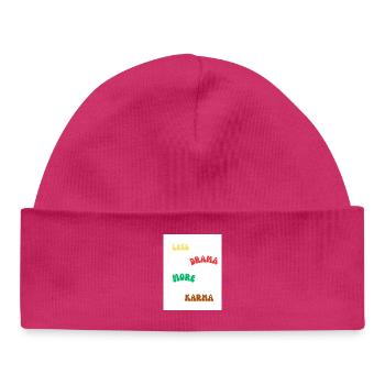 Positive Quote About Life And Karma - Baby Organic Beanie - hot pink - Front