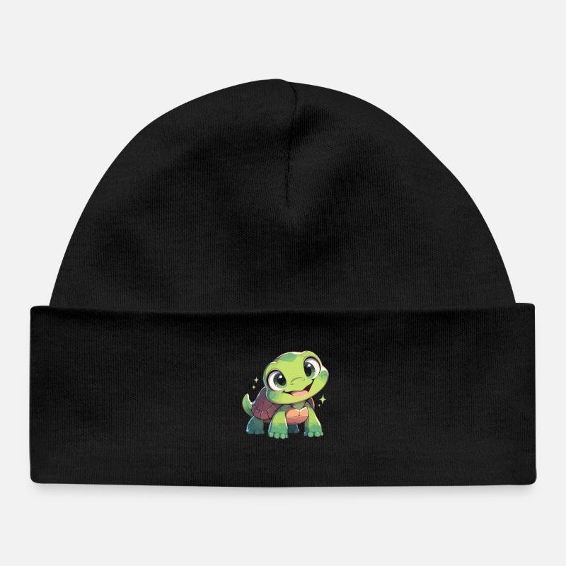 Tortues Tortue - Bonnet bébé bio - noir