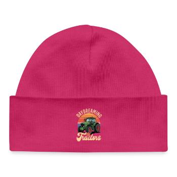 Tracteur Enfants Ferme Mode de vie - Bonnet bébé bio - hot pink - Devant