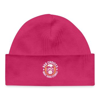 Les mauvais choix font les bonnes histoires Gorille - Bonnet bébé bio - hot pink - Devant