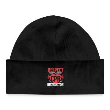 CPR instructor resuscitation emergency doctor - Baby Organic Beanie - black - Front