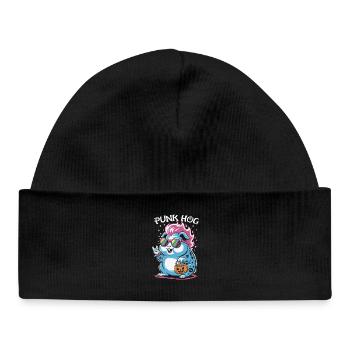 Déguisement de cochon d’Inde hamster punk - Bonnet bébé bio - noir - Devant
