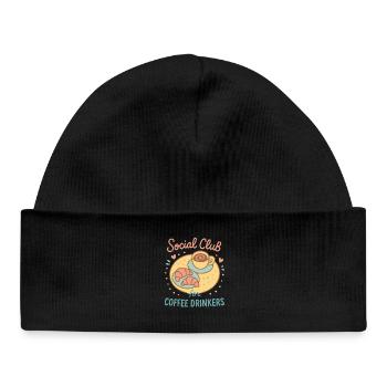 Social Club For Coffee Drinkers Design - Baby Organic Beanie - black - Front