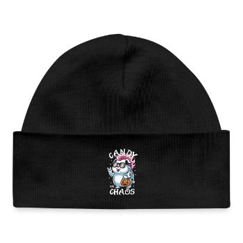 Chaotique Punk Cochon d’Inde Hamster d’Halloween - Bonnet bébé bio - noir - Devant
