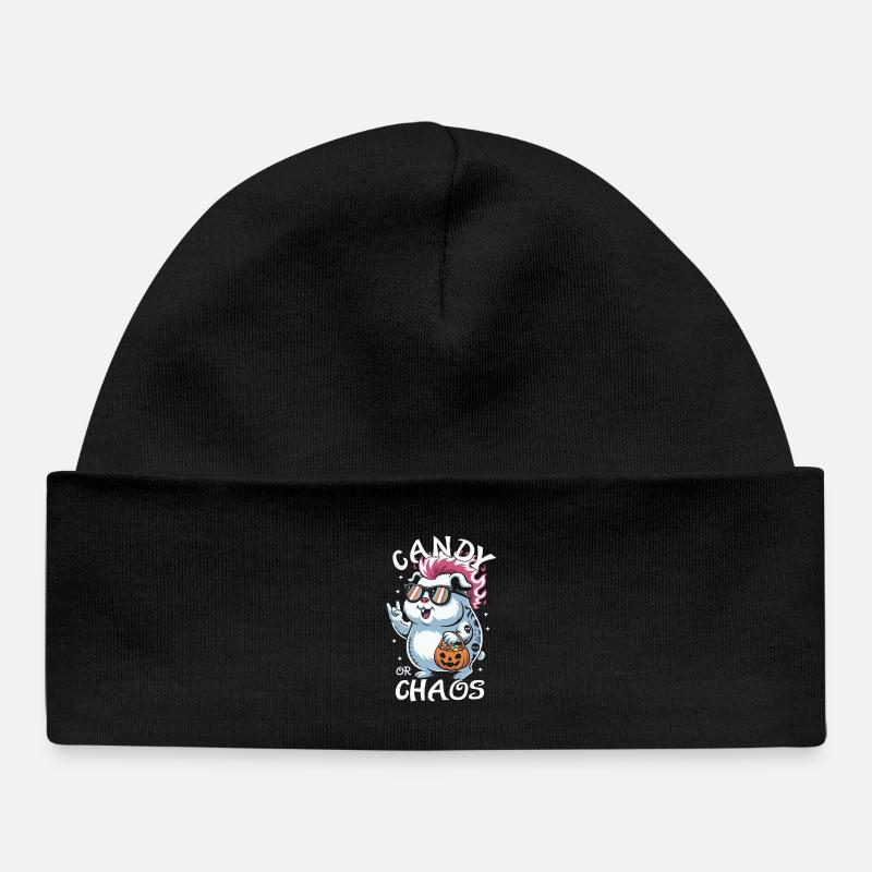 Chaotique Punk Cochon d’Inde Hamster d’Halloween - Bonnet bébé bio - noir