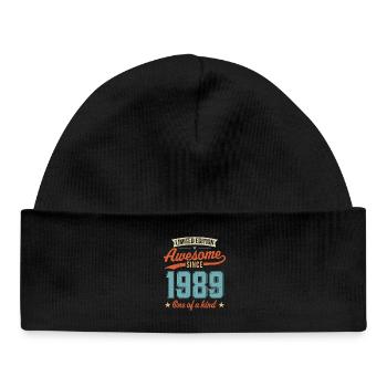 Awesome Since 1989 - Baby Organic Beanie - black - Front