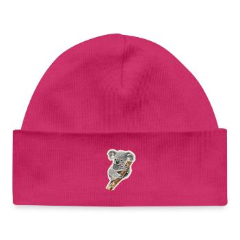 Koala - Baby Organic Beanie - hot pink - Front