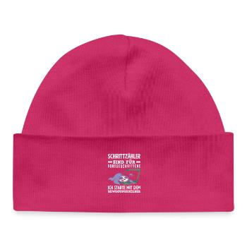 Podomètre? J’utilise le détecteur de mouvement - Bonnet bébé bio - hot pink - Devant