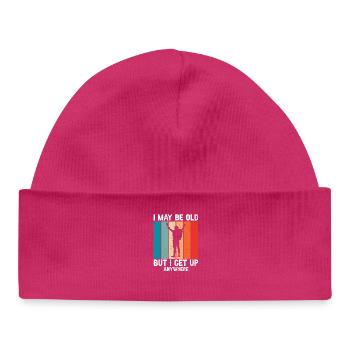 Still Hiker Strong Outdoors Explorer Trekking - Baby Organic Beanie - hot pink - Front