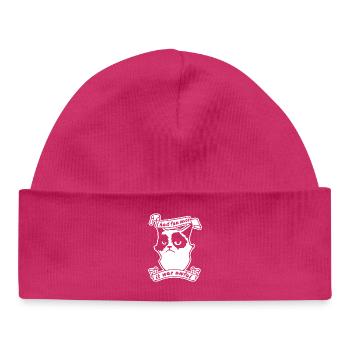 Mürrischer Kater – I Had Fun Once Katzenwitz - Bonnet bébé bio - hot pink - Devant