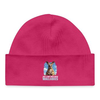 Wallabies Wallaby - Bonnet bébé bio - hot pink - Devant