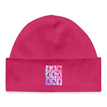 Basketball Girls Women - Baby Organic Beanie - hot pink - Front