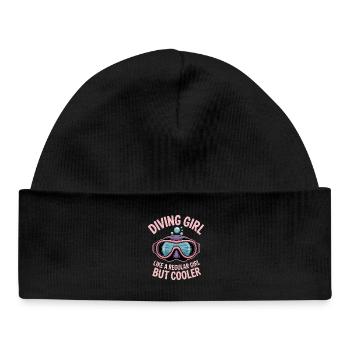 Plongée Dire Fille Drôle Plongée Cadeau - Bonnet bébé bio - noir - Devant