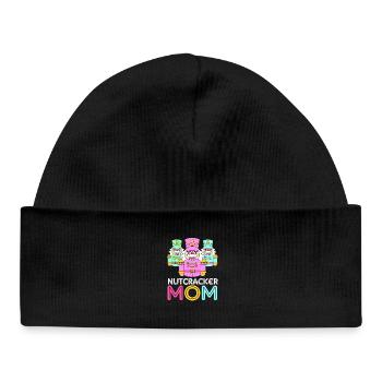 Nussknacker Weihnachten Mama Mutter - Baby Organic Mütze - Schwarz - Vorne