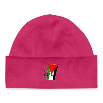 Free Gaza Flag Motif - Baby Organic Beanie - hot pink - Front