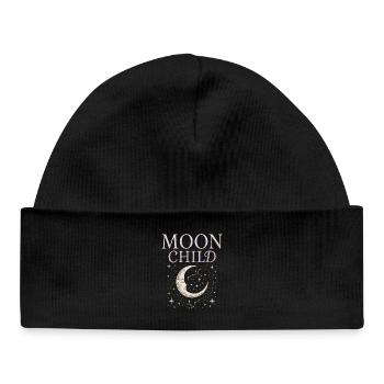 Moon Child – Chemise spirituelle mystique avec Mon - Bonnet bébé bio - noir - Devant