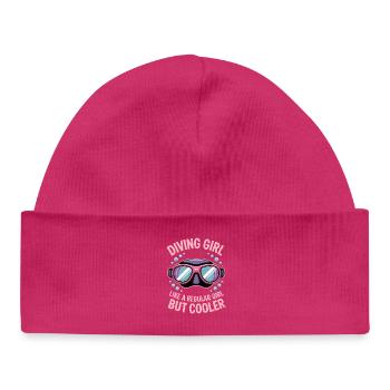 Plongée Dire Fille Drôle Plongée Cadeau - Bonnet bébé bio - hot pink - Devant