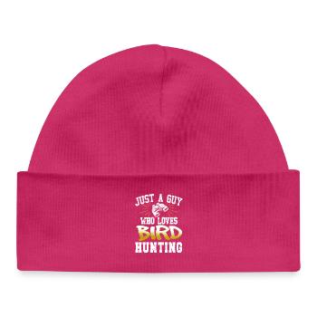 Bird Hunting Lover Outdoor Humor for Fowl Trackers - Baby Organic Beanie - hot pink - Front