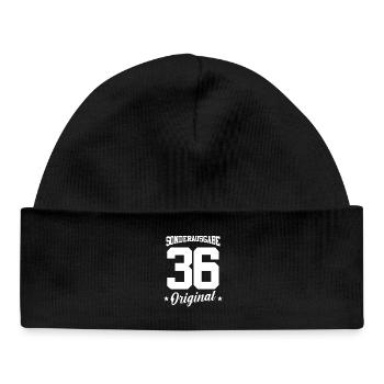 36 Anniversaire - Bonnet bébé bio - noir - Devant
