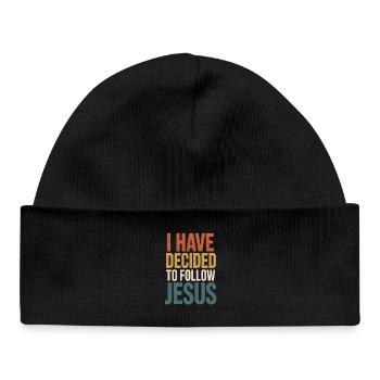 J’ai décidé de suivre Jésus - Bonnet bébé bio - noir - Devant