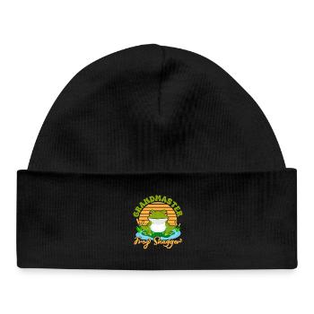 Frog Catcher Grandmaster Frog Snagger Frog - Baby Organic Beanie - black - Front