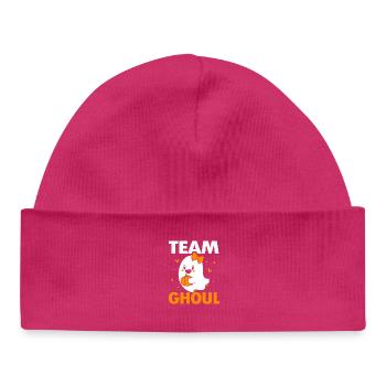 Gender Reveal Halloween Dad-to-be - Baby Organic Beanie - hot pink - Front