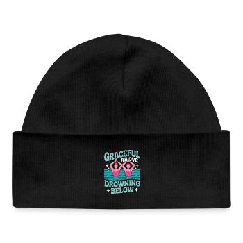 Synchronschwimmen Kunstschwimmen Wassersport - Baby Organic Mütze - Schwarz - Vorne
