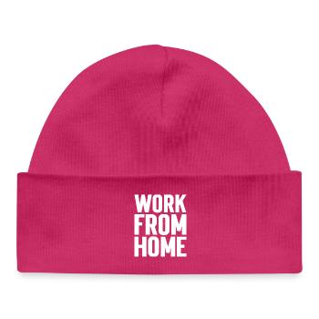 Travail À Domicile Motivant Tee - Bonnet bébé bio - hot pink - Devant