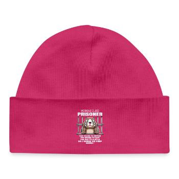 Lundi Trapped Work Drôle Tenue De Travail - Bonnet bébé bio - hot pink - Devant