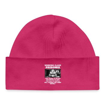 Lundi Trapped Work Drôle Tenue De Travail - Bonnet bébé bio - hot pink - Devant