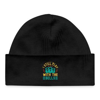 Fanatiques de fitness, je joue toujours avec les cloches - Bonnet bébé bio - noir - Devant
