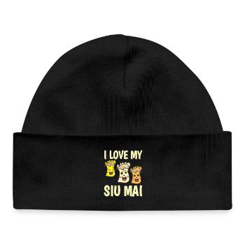 J’adore siu mai - Bonnet bébé bio - noir - Devant