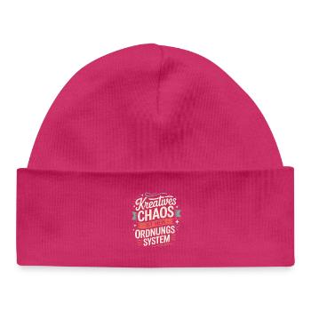 Creative chaos is my system of order - Baby Organic Beanie - hot pink - Front